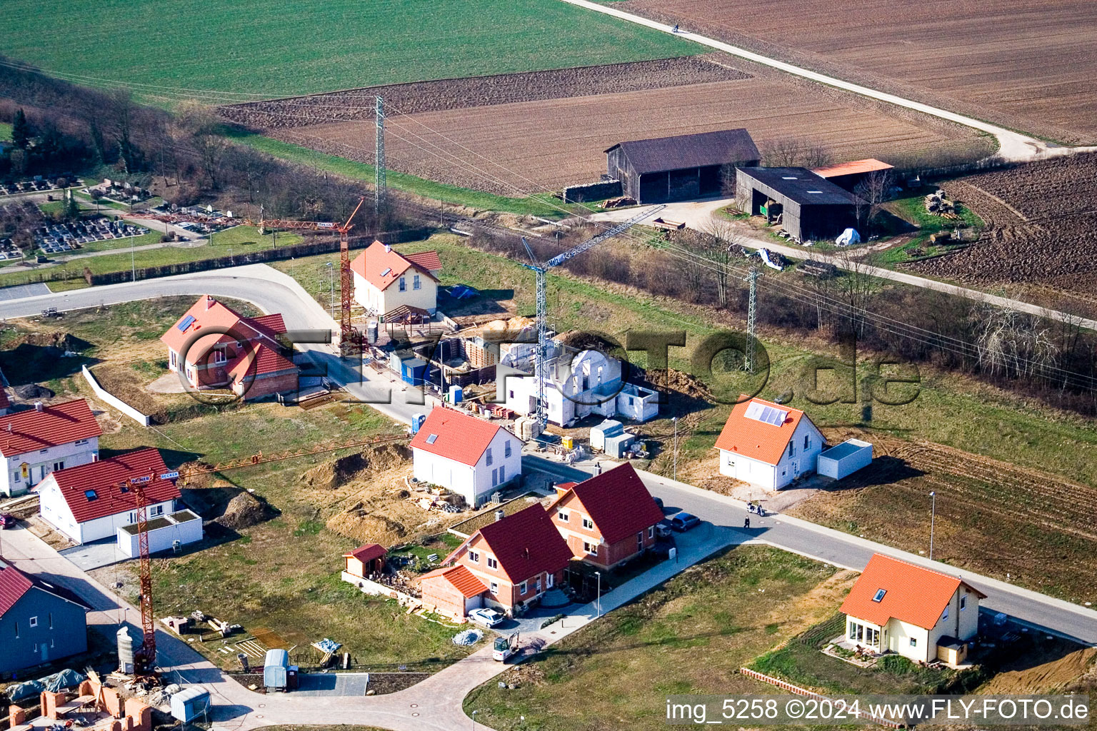 New development area NE, Hoffmann in the district Schaidt in Wörth am Rhein in the state Rhineland-Palatinate, Germany