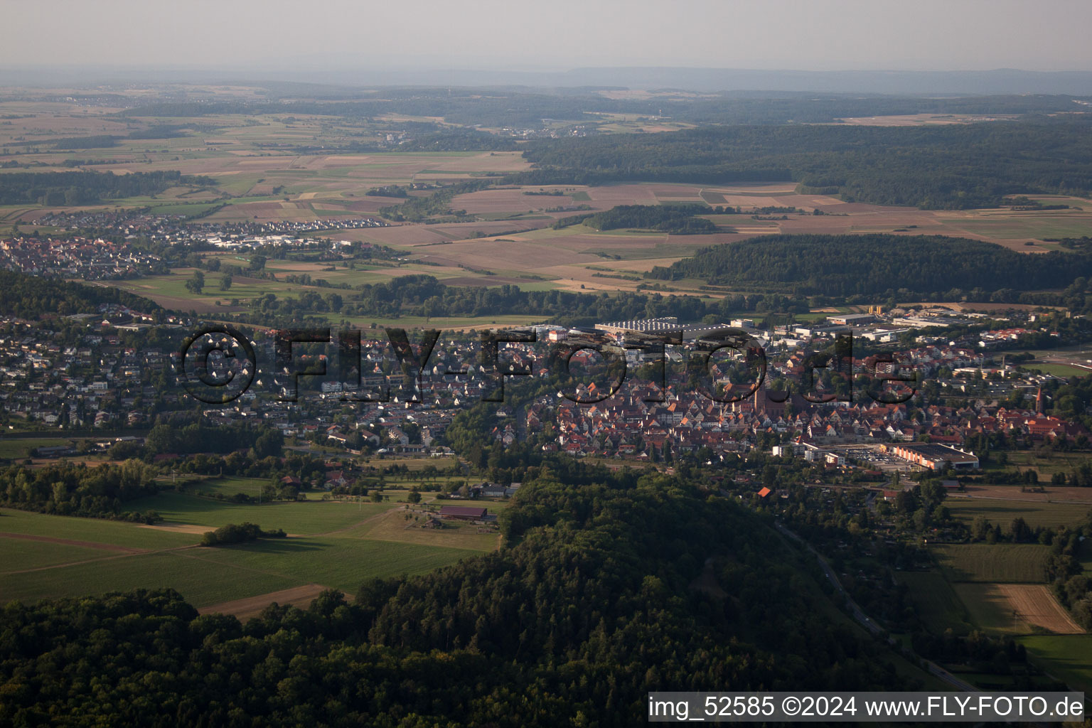 Bird's eye view of Weil der Stadt in the state Baden-Wuerttemberg, Germany