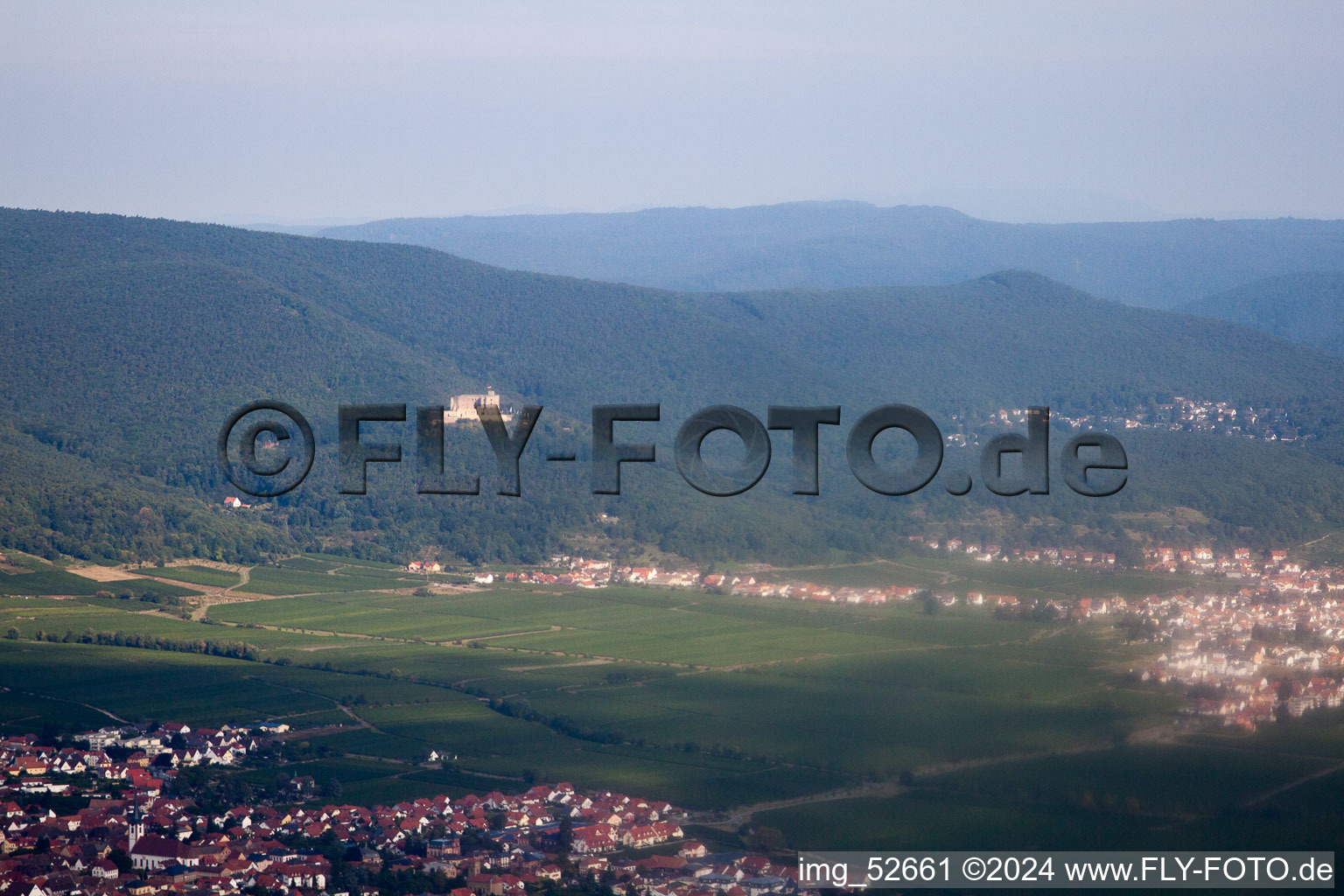 Hambach Castle in the district Hambach an der Weinstraße in Neustadt an der Weinstraße in the state Rhineland-Palatinate, Germany out of the air