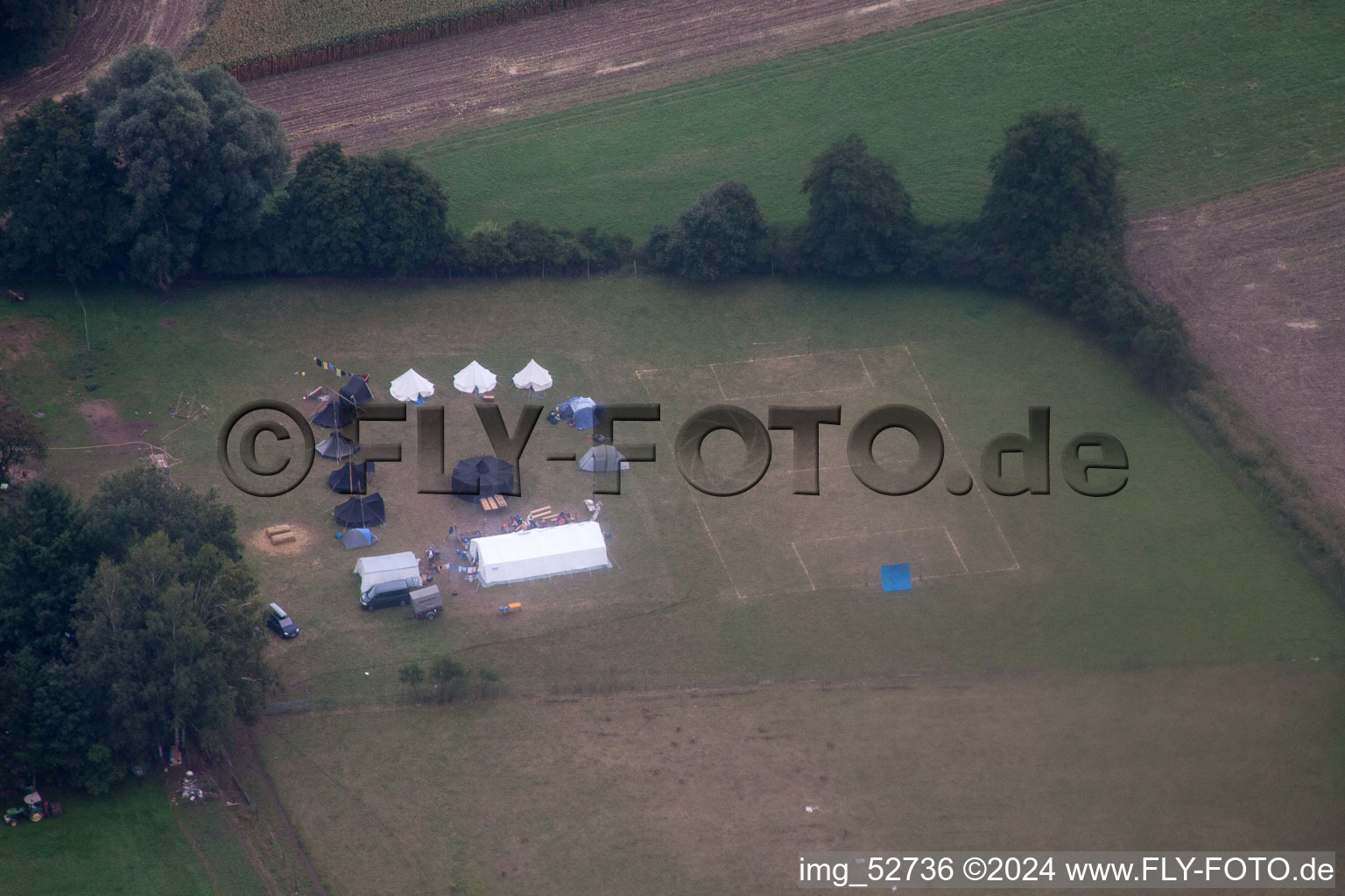 Minfeld in the state Rhineland-Palatinate, Germany from above