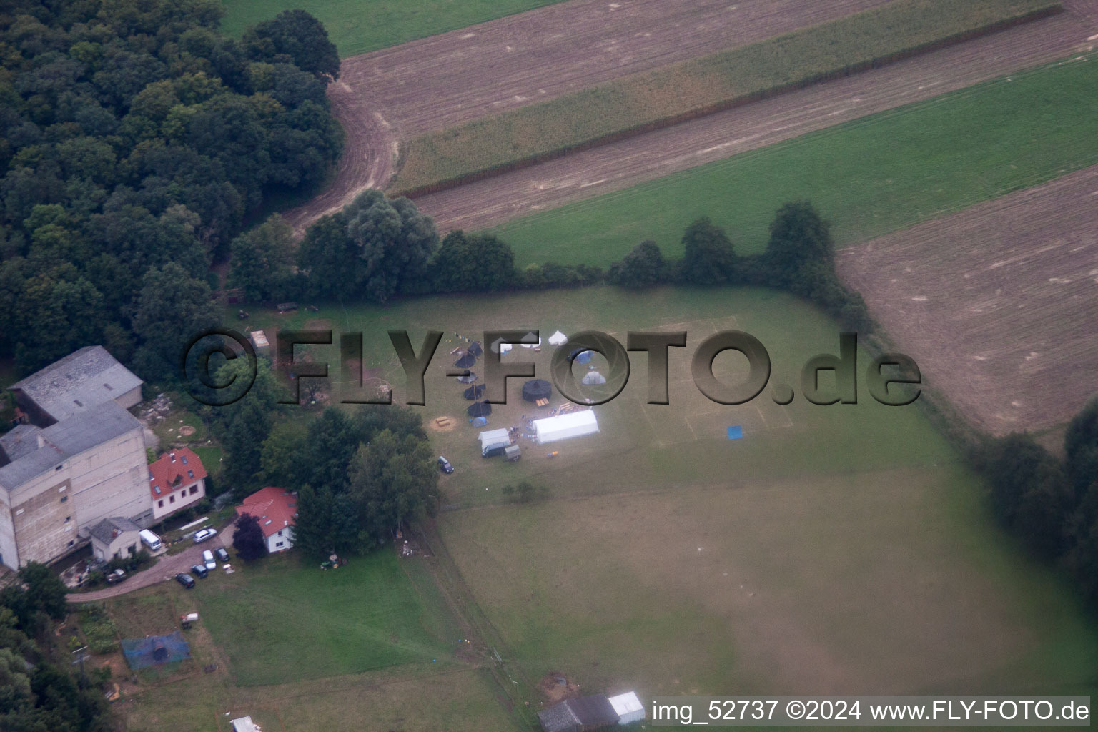 Minfeld in the state Rhineland-Palatinate, Germany out of the air