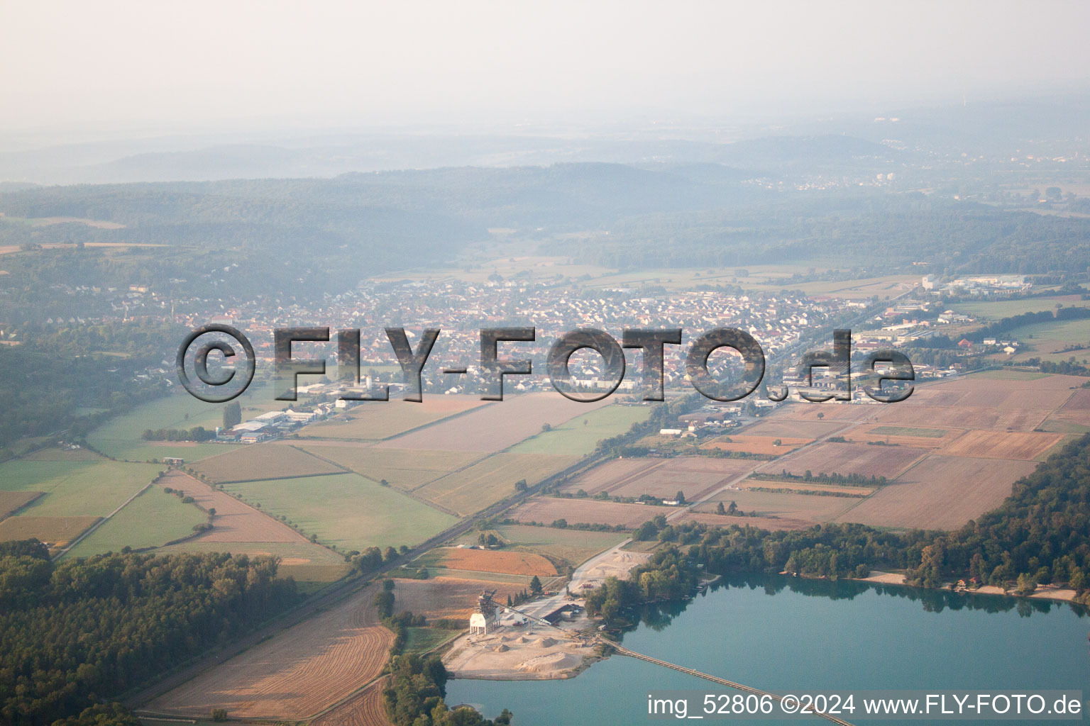 Aerial photograpy of Weingarten in the state Baden-Wuerttemberg, Germany