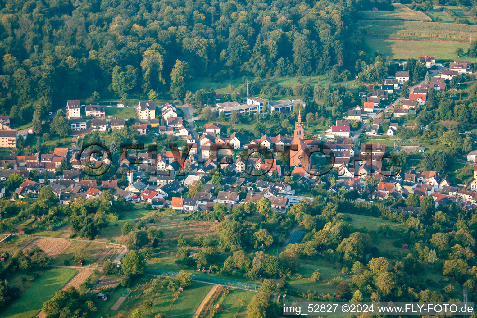 Church building of Catholic community Pfinztal in Woeschbach in the state Baden-Wurttemberg, Germany