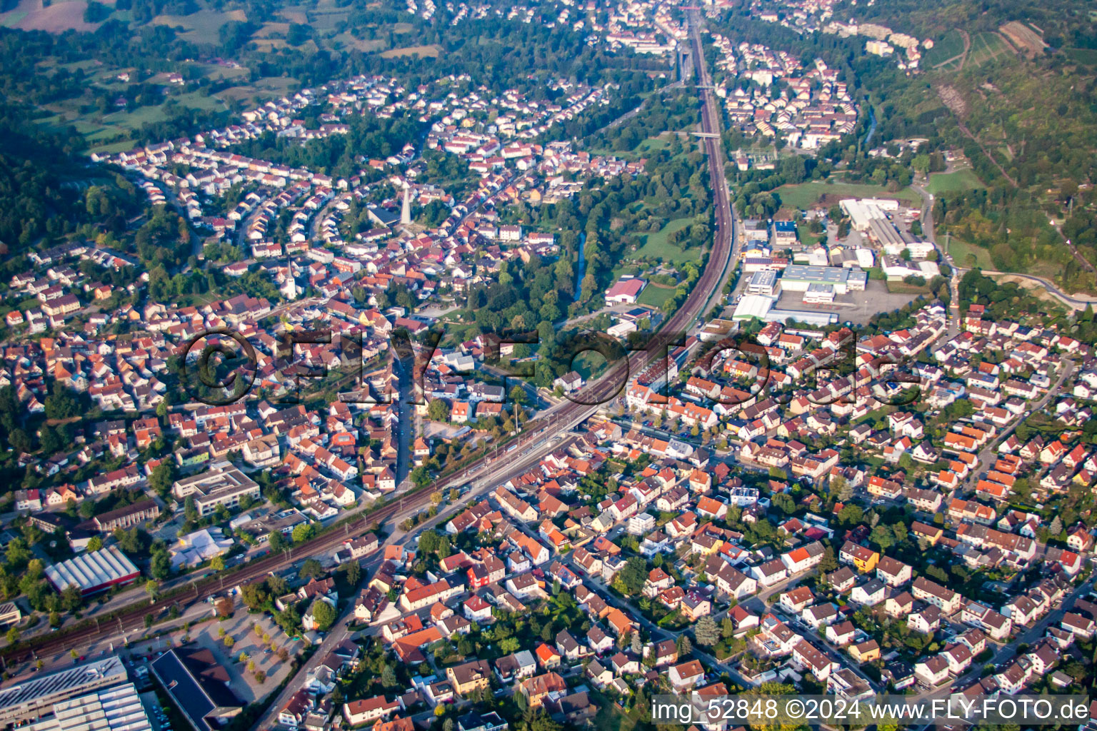 District Berghausen in Pfinztal in the state Baden-Wuerttemberg, Germany