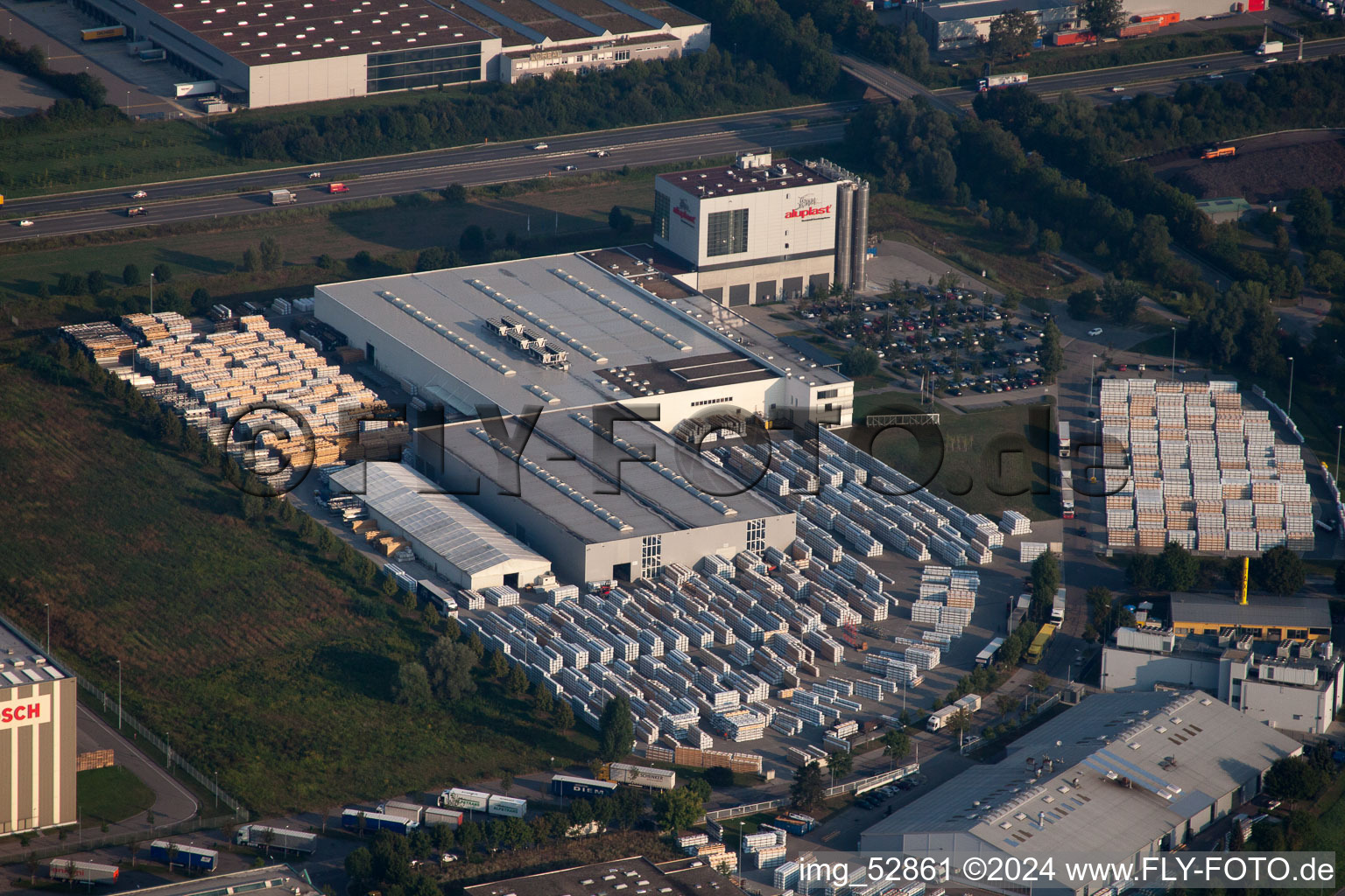 Aerial view of Herdweg in the district Durlach in Karlsruhe in the state Baden-Wuerttemberg, Germany