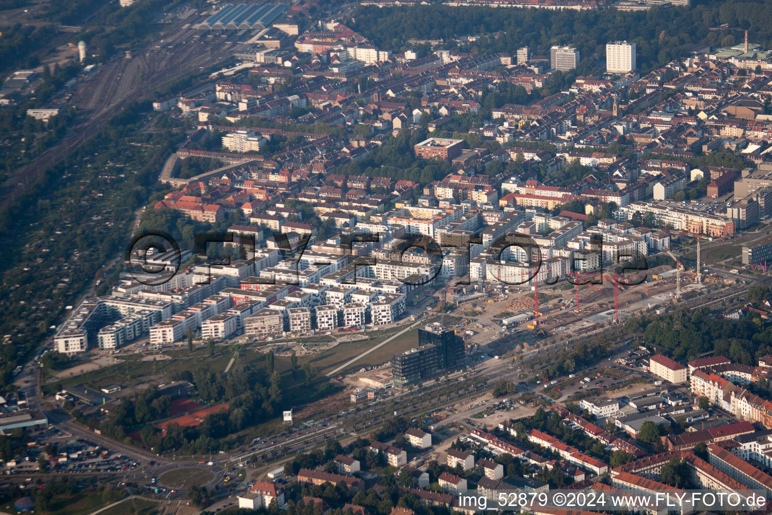 District Rintheim in Karlsruhe in the state Baden-Wuerttemberg, Germany out of the air