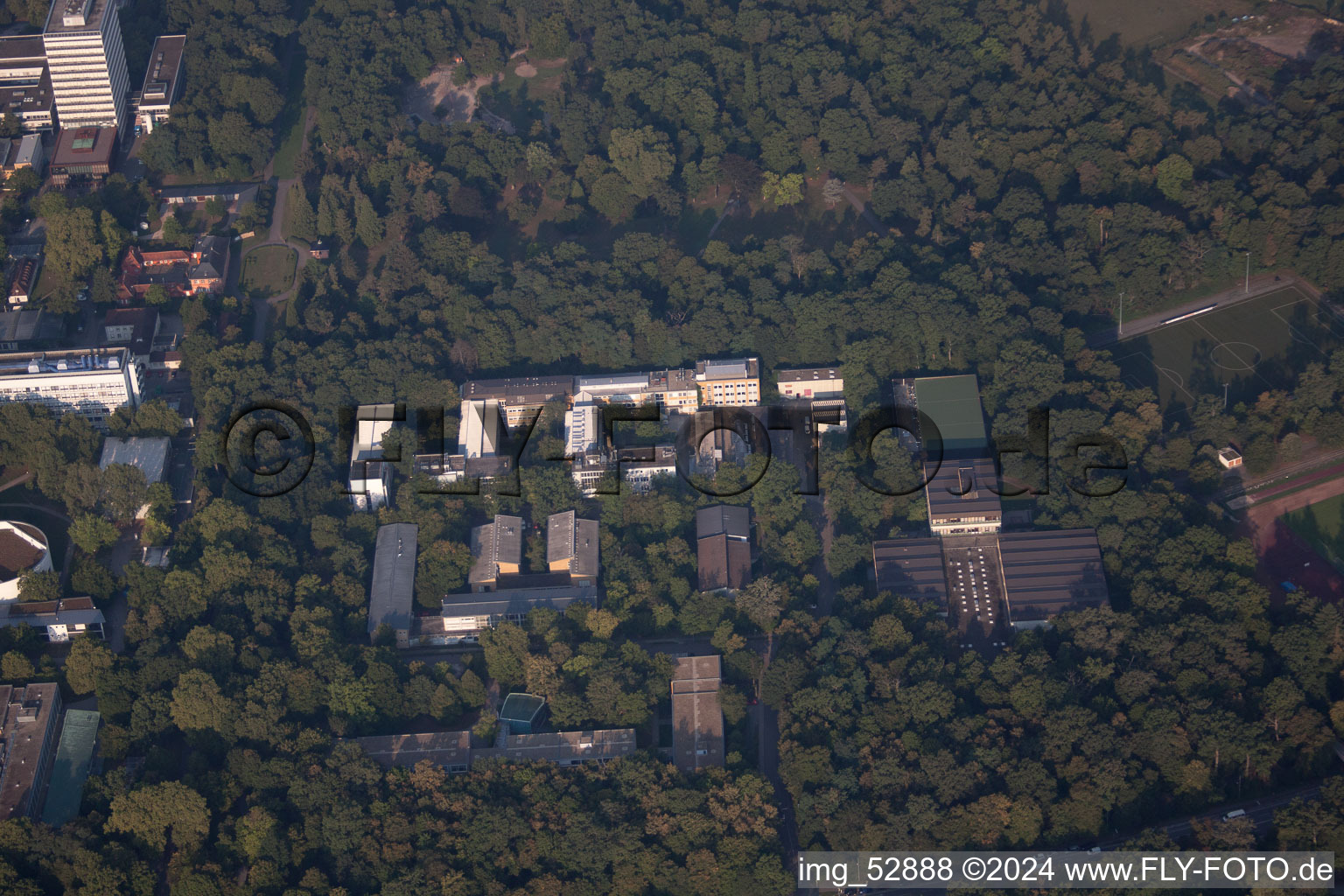 District Rintheim in Karlsruhe in the state Baden-Wuerttemberg, Germany seen from above