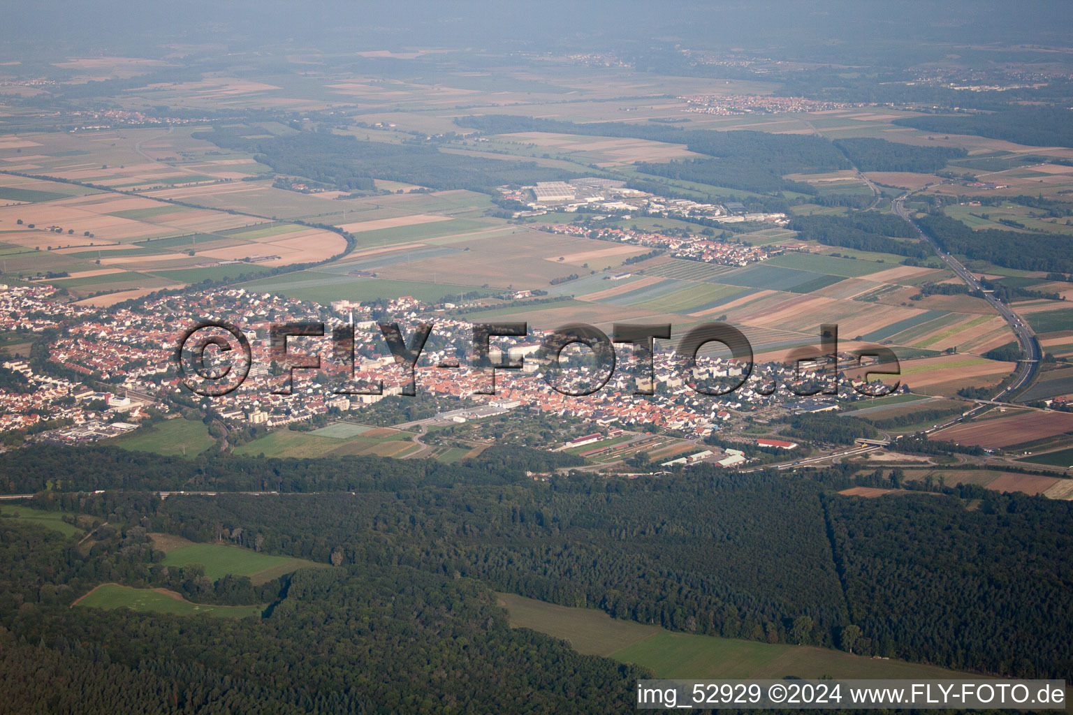 Kandel in the state Rhineland-Palatinate, Germany out of the air