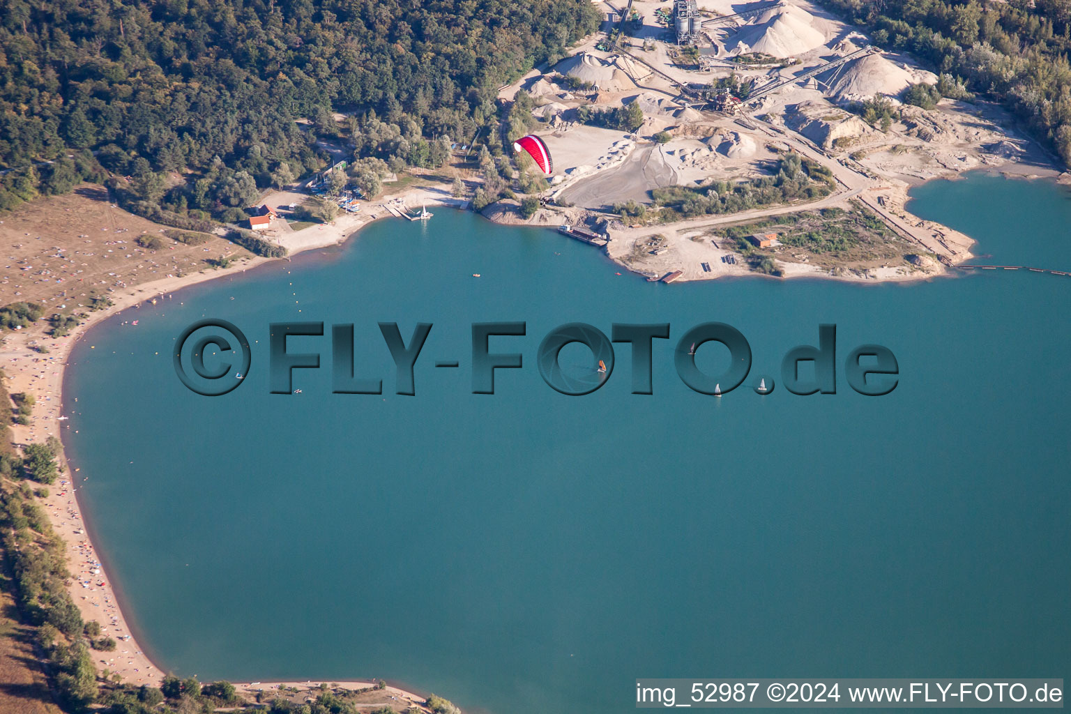 Epplesee in the district Silberstreifen in Rheinstetten in the state Baden-Wuerttemberg, Germany