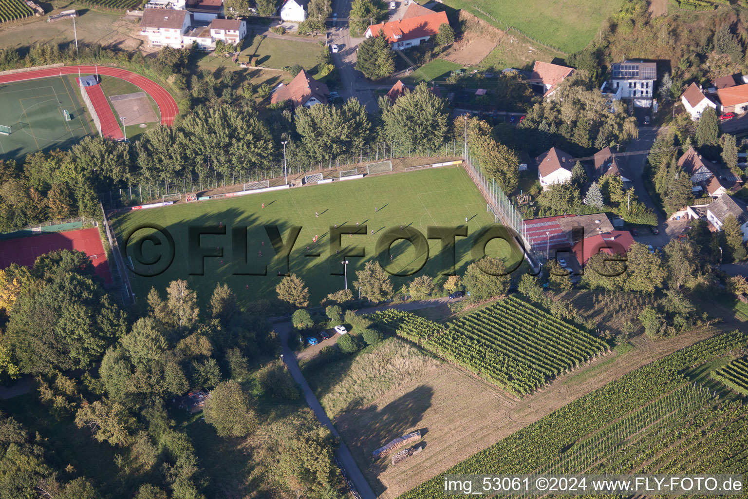 Aerial photograpy of South Baden Sports School in the district Steinbach in Baden-Baden in the state Baden-Wuerttemberg, Germany