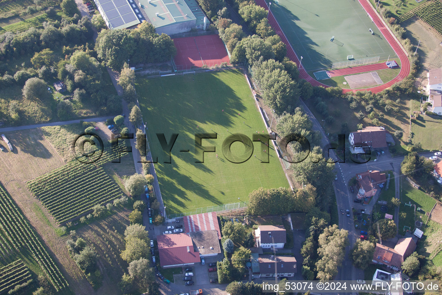 South Baden Sports School in the district Steinbach in Baden-Baden in the state Baden-Wuerttemberg, Germany from above