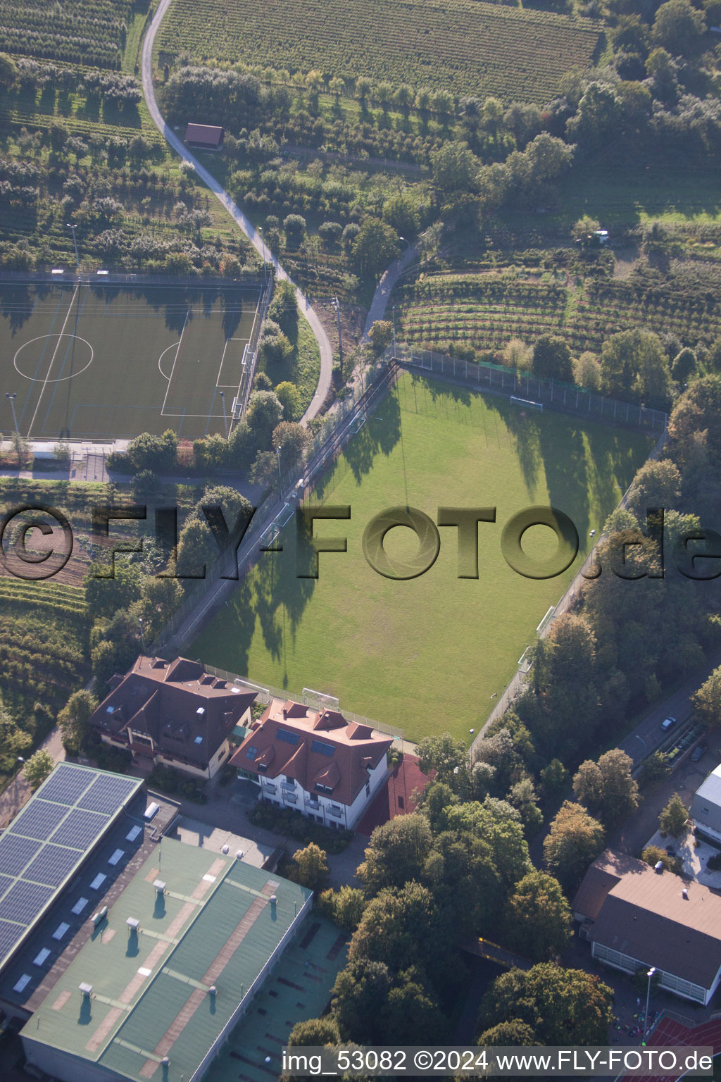 South Baden Sports School in the district Steinbach in Baden-Baden in the state Baden-Wuerttemberg, Germany seen from above