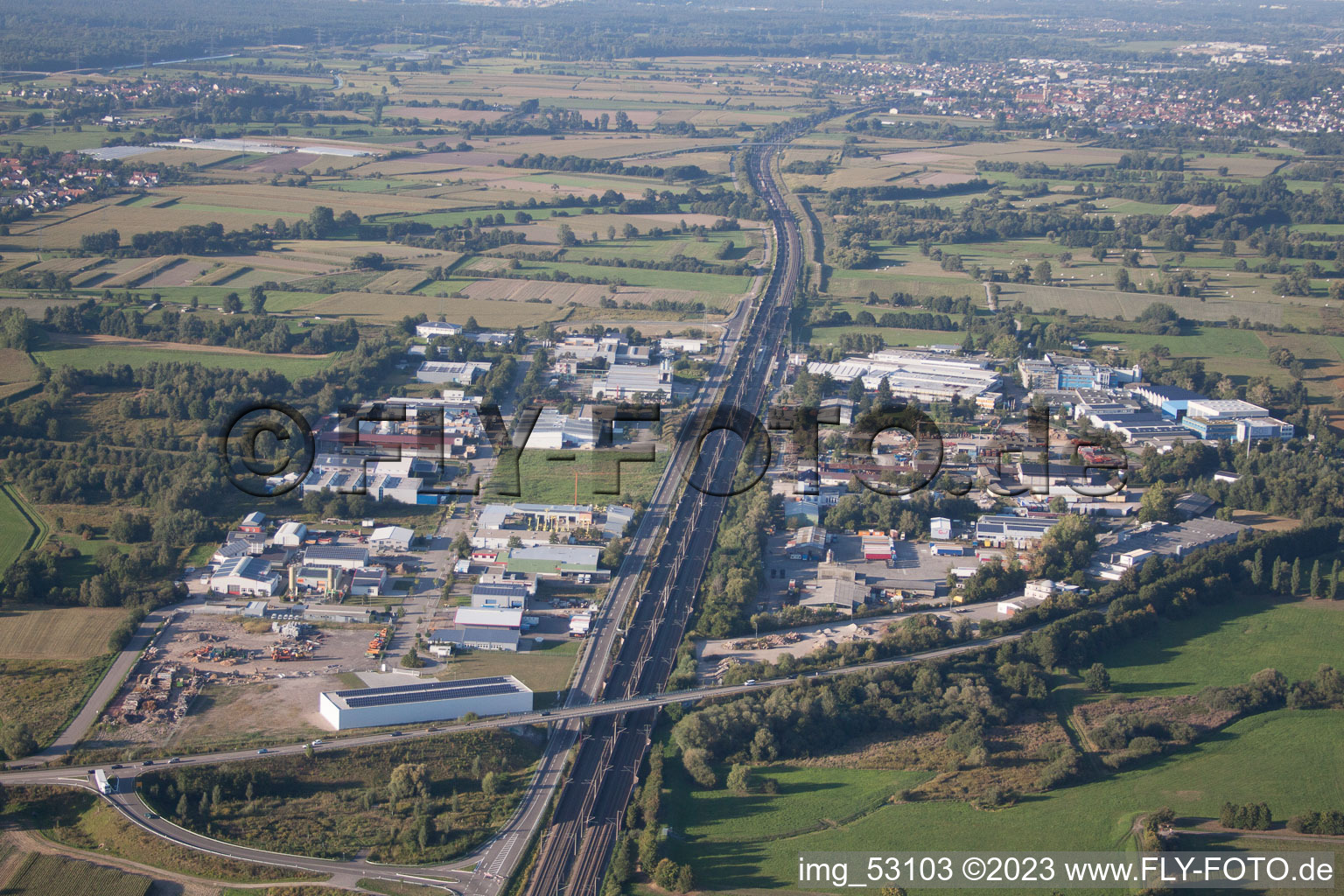 Industrial area in Steinbach in the state Baden-Wuerttemberg, Germany