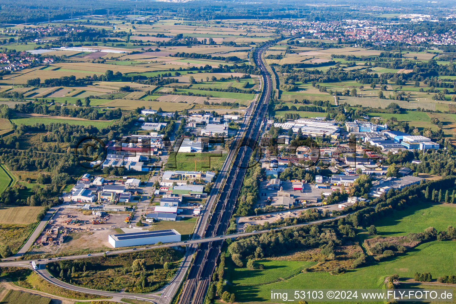 Industrial area in Steinbach in the state Baden-Wuerttemberg, Germany