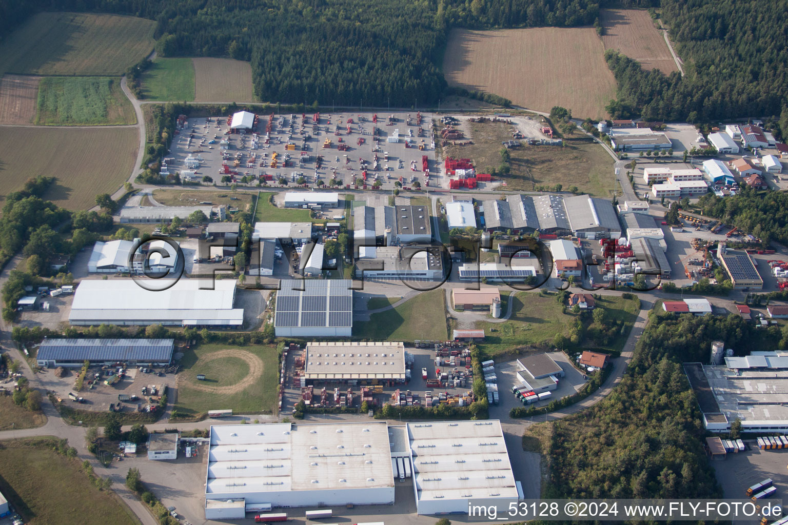 Industrial and commercial area South in Haiterbach in the state Baden-Wurttemberg, Germany