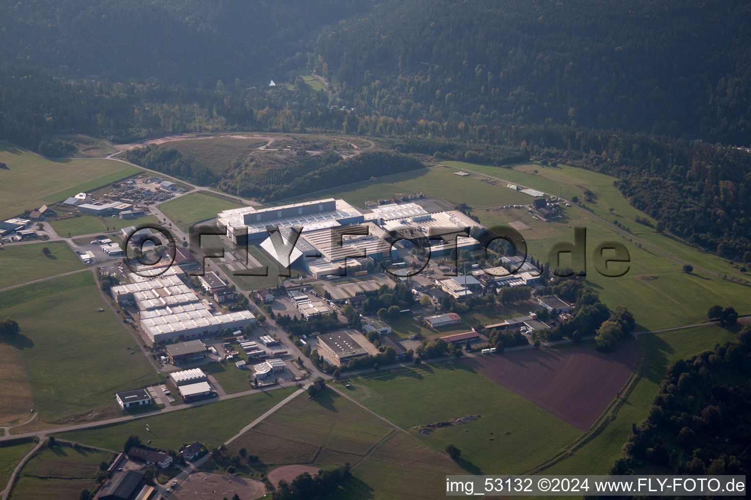 Industrial area in Altensteig in the state Baden-Wuerttemberg, Germany