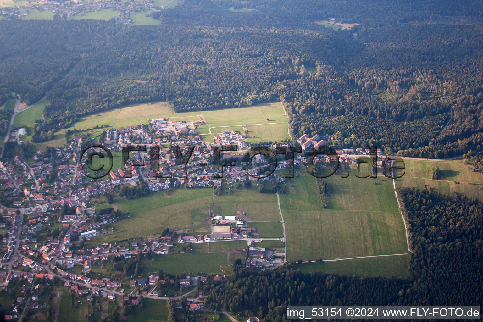 Dobel in the state Baden-Wuerttemberg, Germany from above