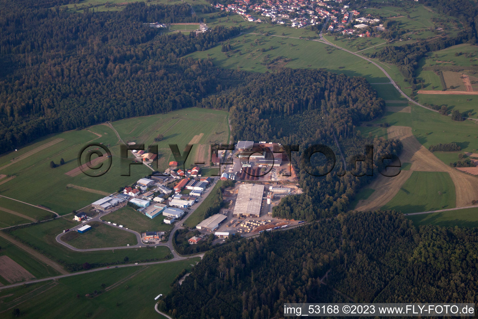 Industrial area in Pfaffenrot in the state Baden-Wuerttemberg, Germany