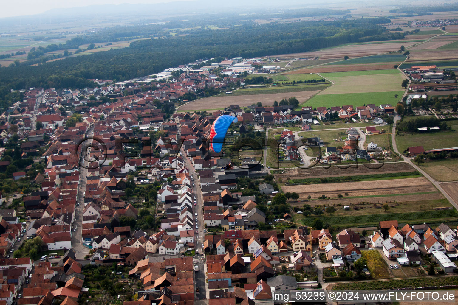 Aerial photograpy of Hatzenbühl in the state Rhineland-Palatinate, Germany