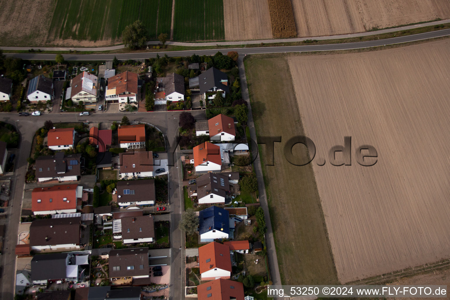 Hatzenbühl in the state Rhineland-Palatinate, Germany from above