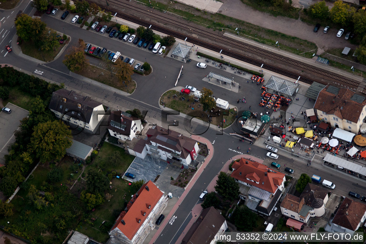 Kandel in the state Rhineland-Palatinate, Germany from the drone perspective