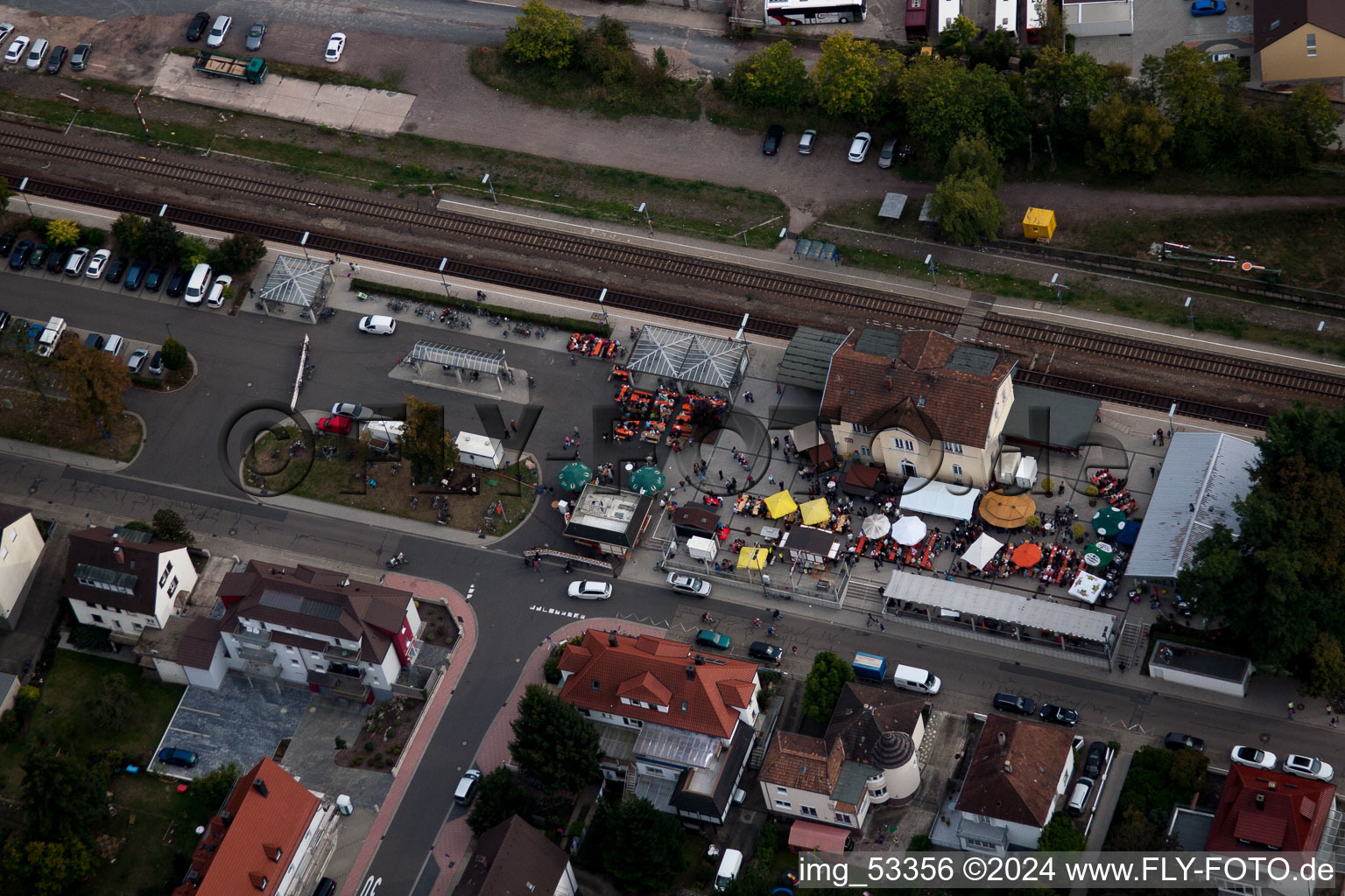 Kandel in the state Rhineland-Palatinate, Germany from a drone