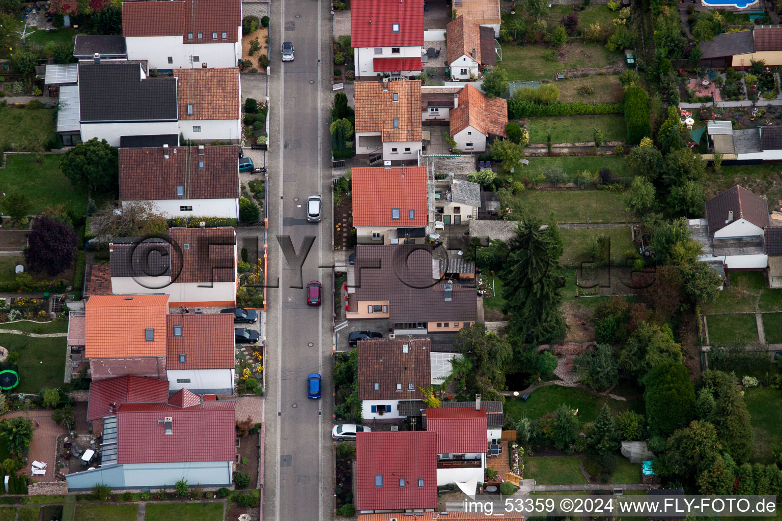 Kandel in the state Rhineland-Palatinate, Germany seen from a drone