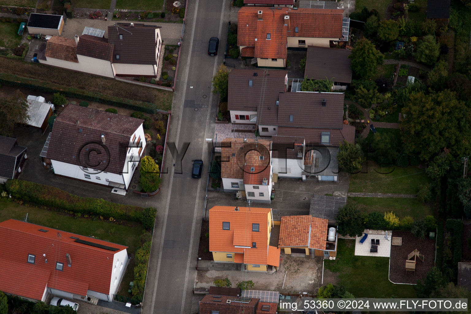 Aerial view of Kandel in the state Rhineland-Palatinate, Germany