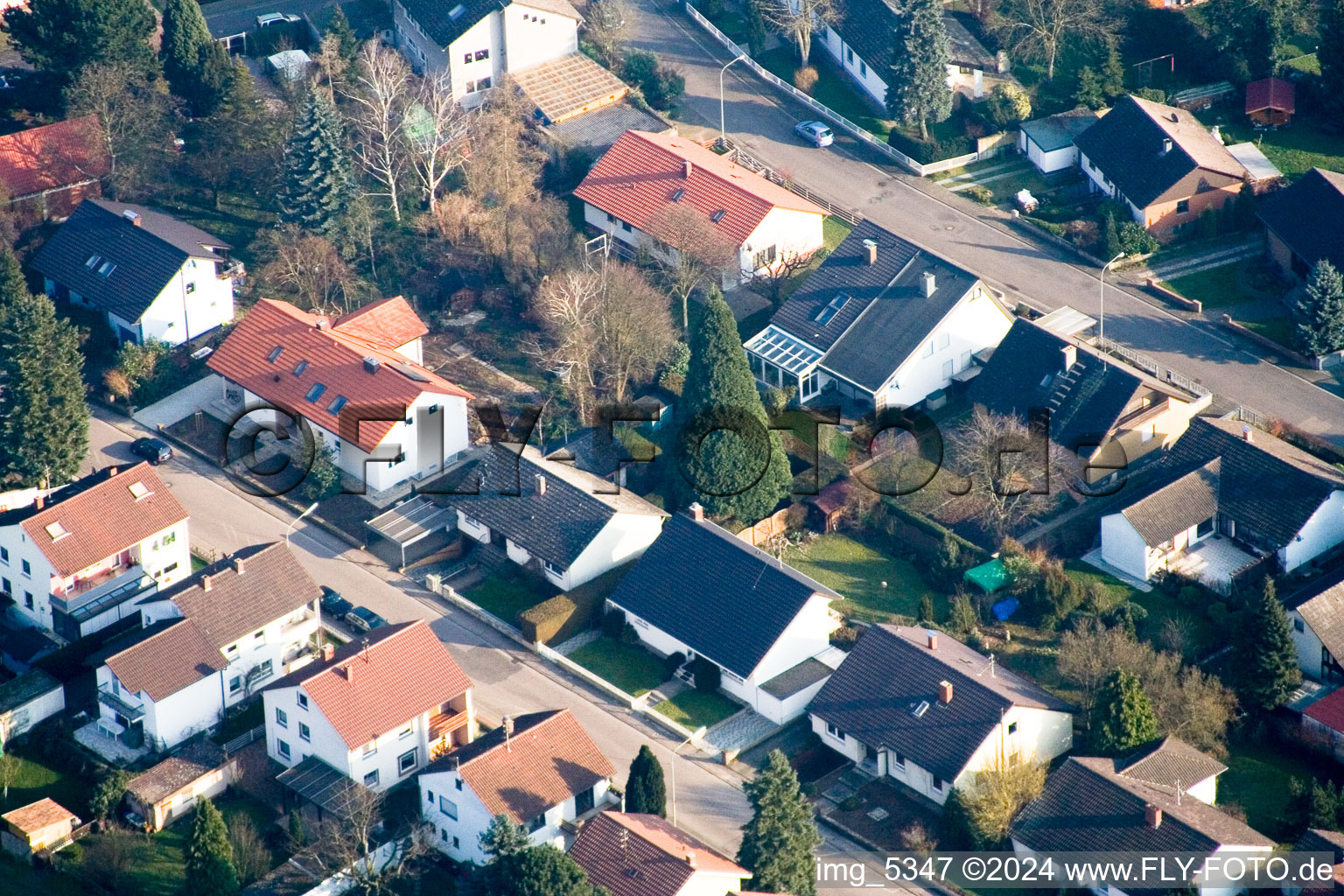 Aerial photograpy of Zeppelinstr in Kandel in the state Rhineland-Palatinate, Germany