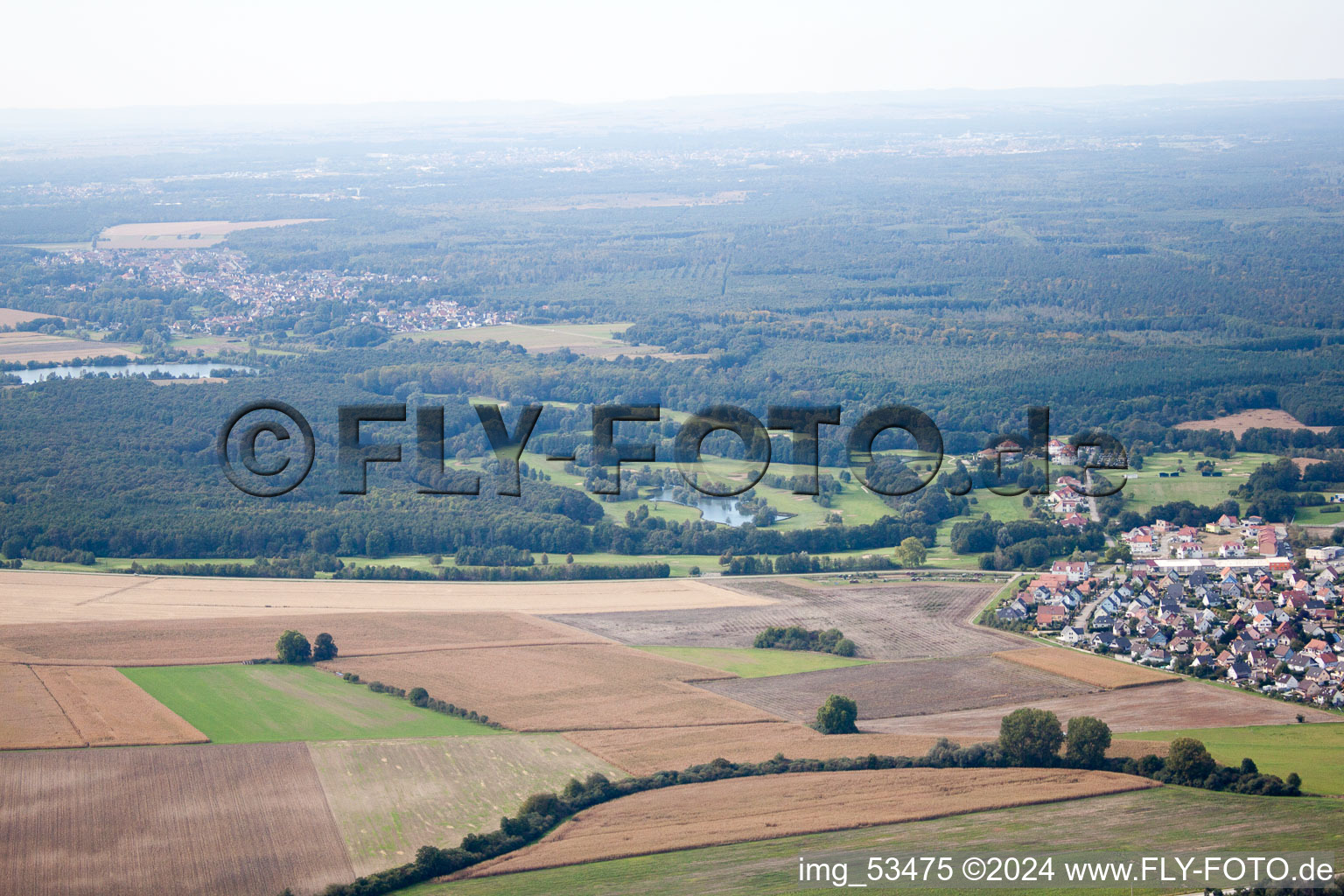 Soufflenheim in the state Bas-Rhin, France from the plane