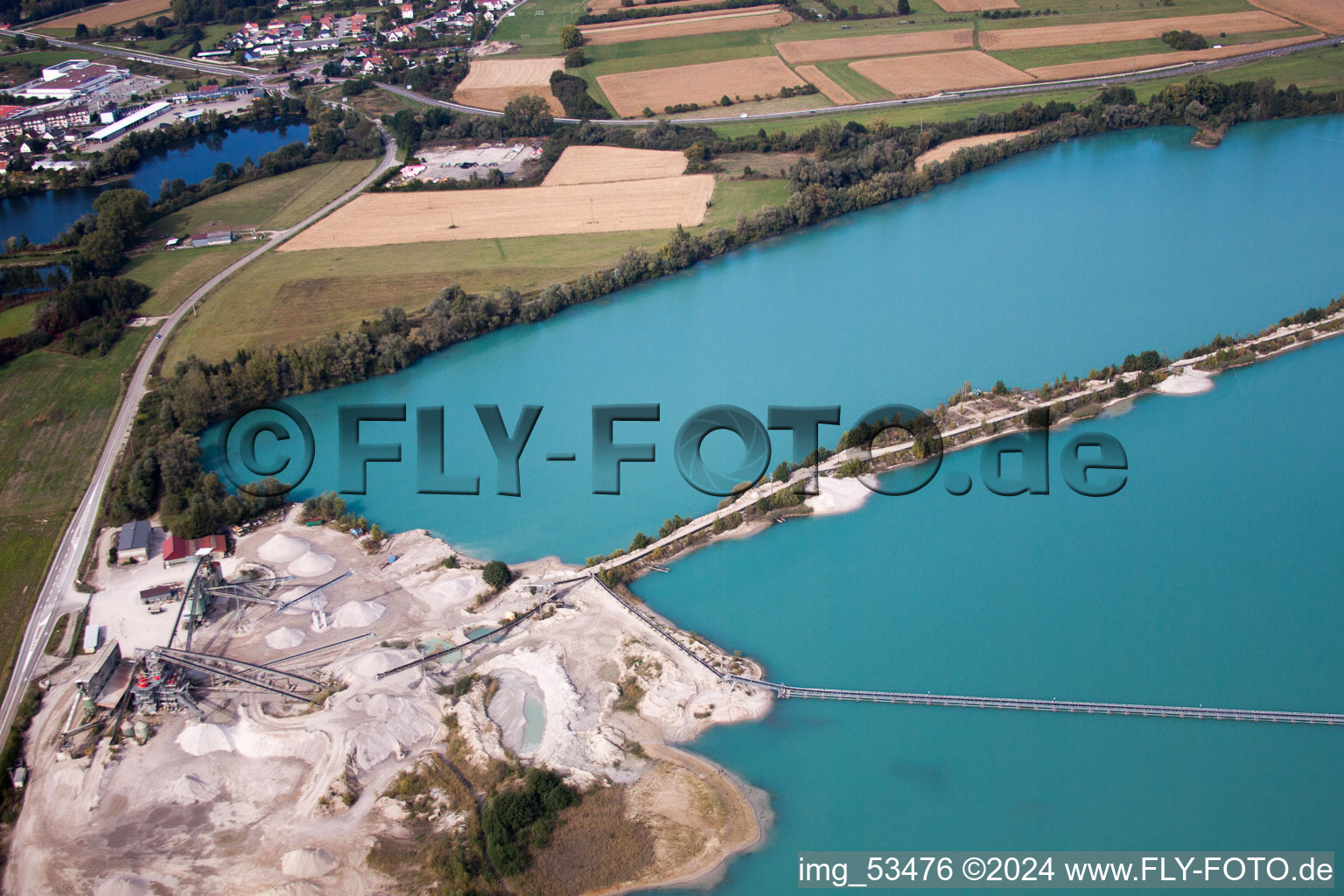 Quarry lake in Sessenheim in the state Bas-Rhin, France