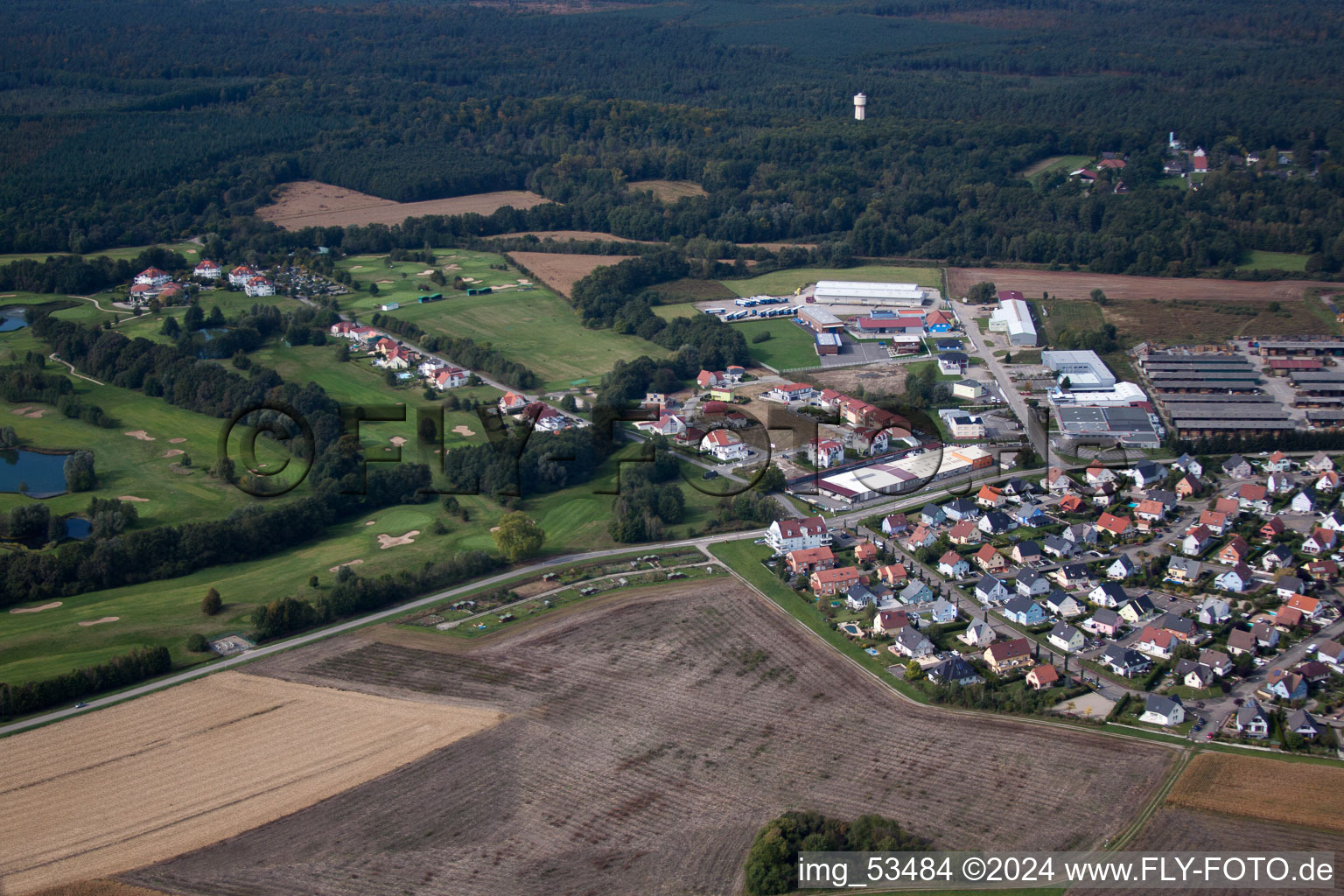 Aerial photograpy of Golf Club Baden-Baden Soufflenheim in Soufflenheim in the state Bas-Rhin, France