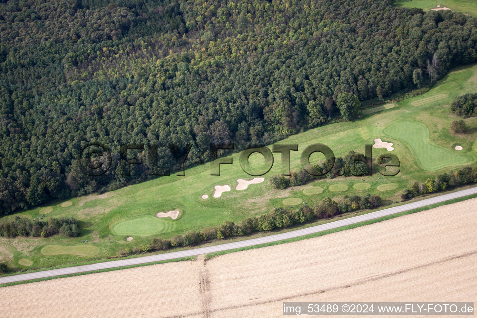 Golf Club Baden-Baden Soufflenheim in Soufflenheim in the state Bas-Rhin, France seen from above