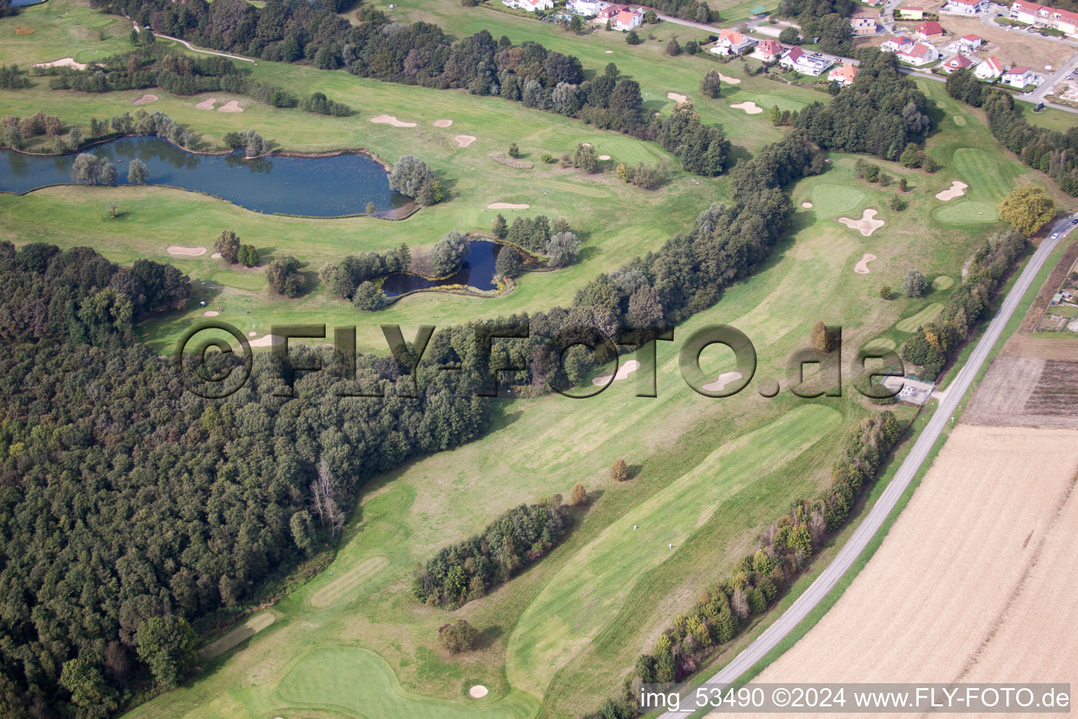 Golf Club Baden-Baden Soufflenheim in Soufflenheim in the state Bas-Rhin, France from the plane