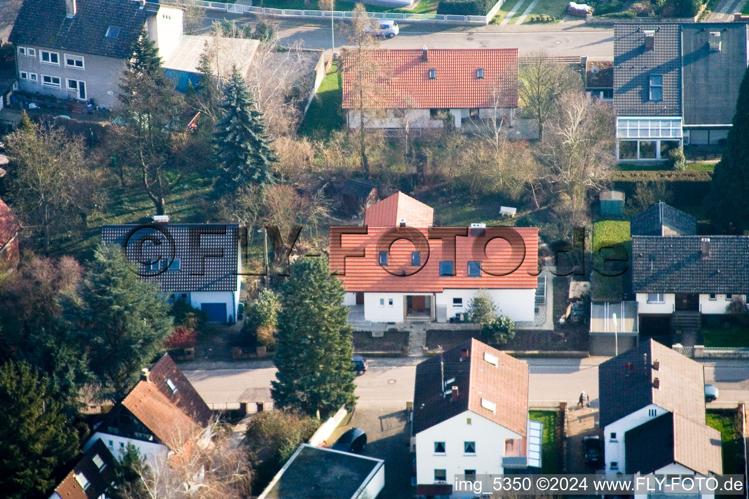 Zeppelinstr in Kandel in the state Rhineland-Palatinate, Germany out of the air