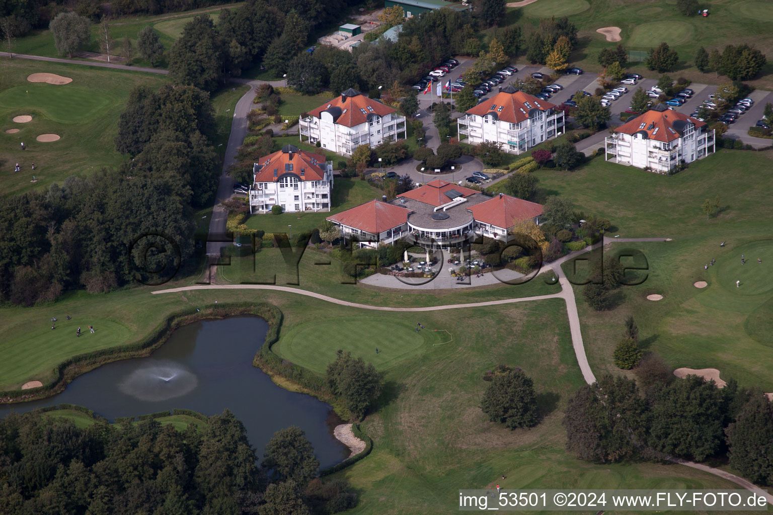 Aerial view of Golf Club Baden-Baden Soufflenheim in Soufflenheim in the state Bas-Rhin, France