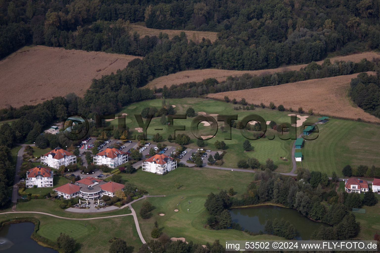 Aerial photograpy of Golf Club Baden-Baden Soufflenheim in Soufflenheim in the state Bas-Rhin, France