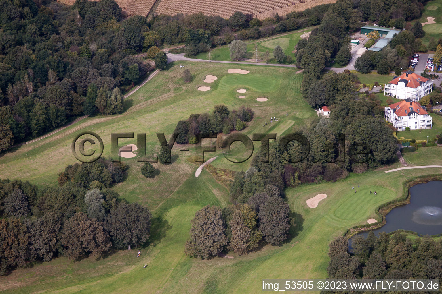 Baden-Baden Golf Club Soufflenheim in Soufflenheim in the state Bas-Rhin, France from above