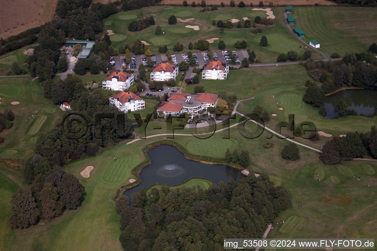 Golf Club Baden-Baden Soufflenheim in Soufflenheim in the state Bas-Rhin, France seen from above