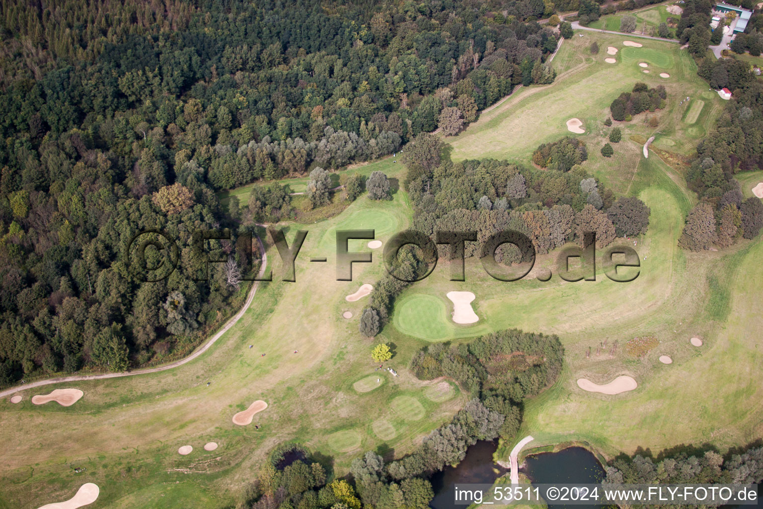 Bird's eye view of Golf Club Baden-Baden Soufflenheim in Soufflenheim in the state Bas-Rhin, France