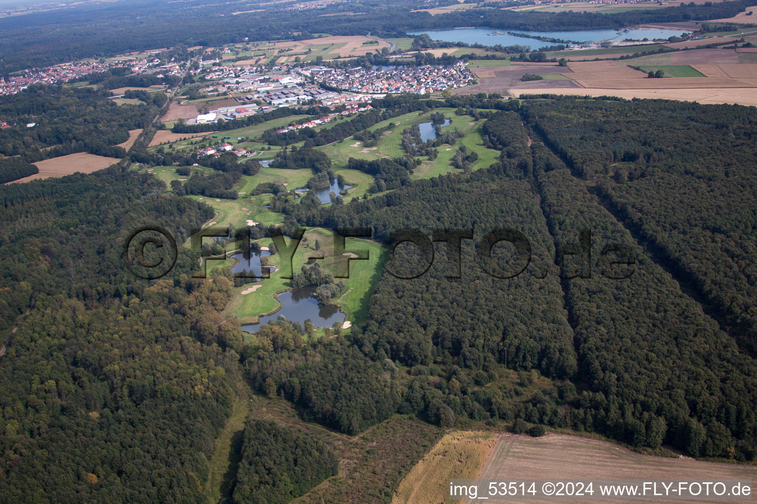 Golf Club Baden-Baden Soufflenheim in Soufflenheim in the state Bas-Rhin, France viewn from the air