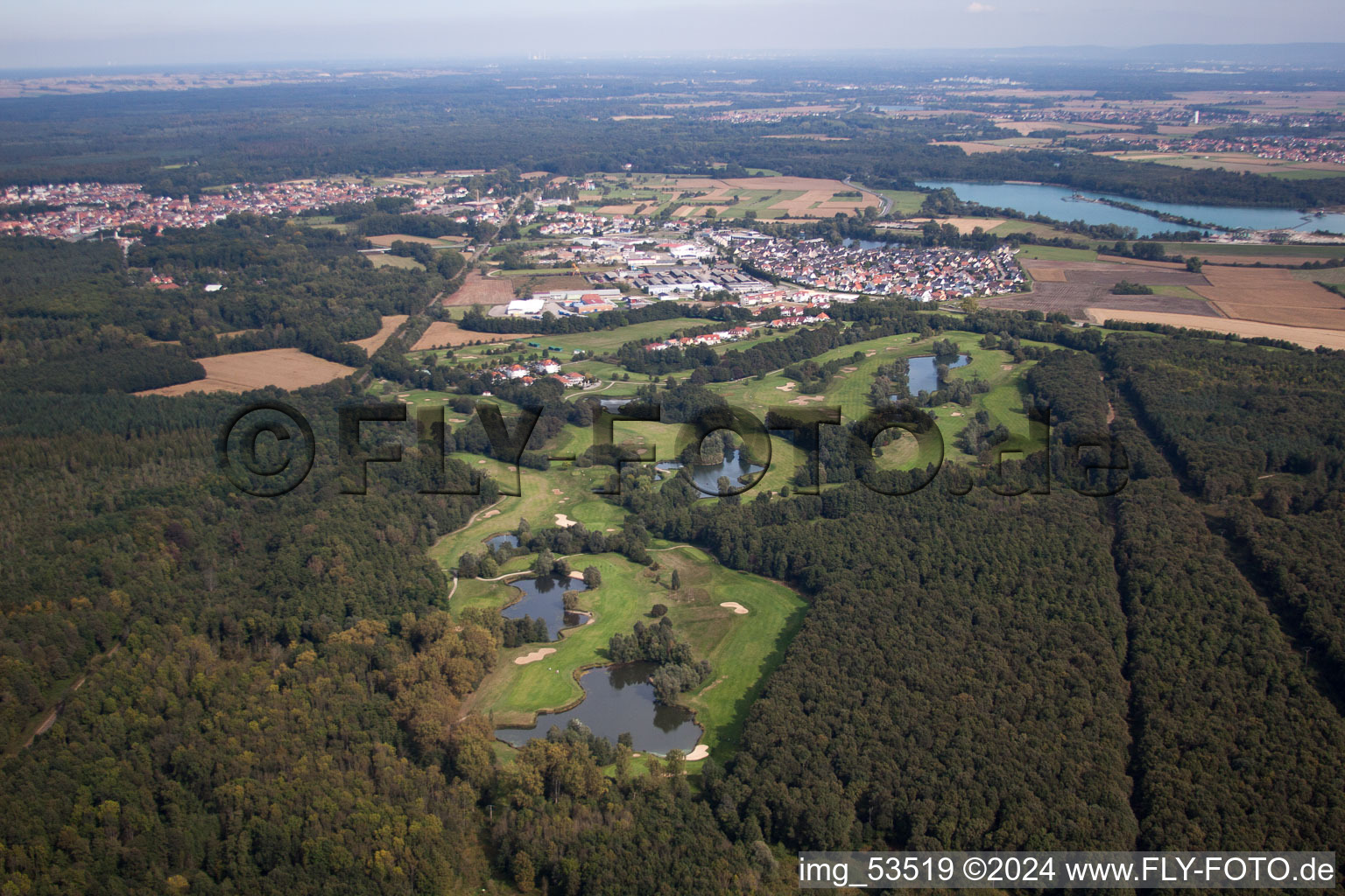 Drone recording of Golf Club Baden-Baden Soufflenheim in Soufflenheim in the state Bas-Rhin, France