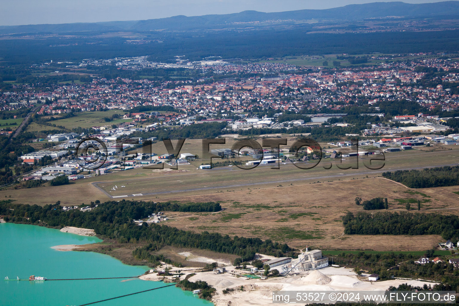 Oblique view of Haguenau in the state Bas-Rhin, France