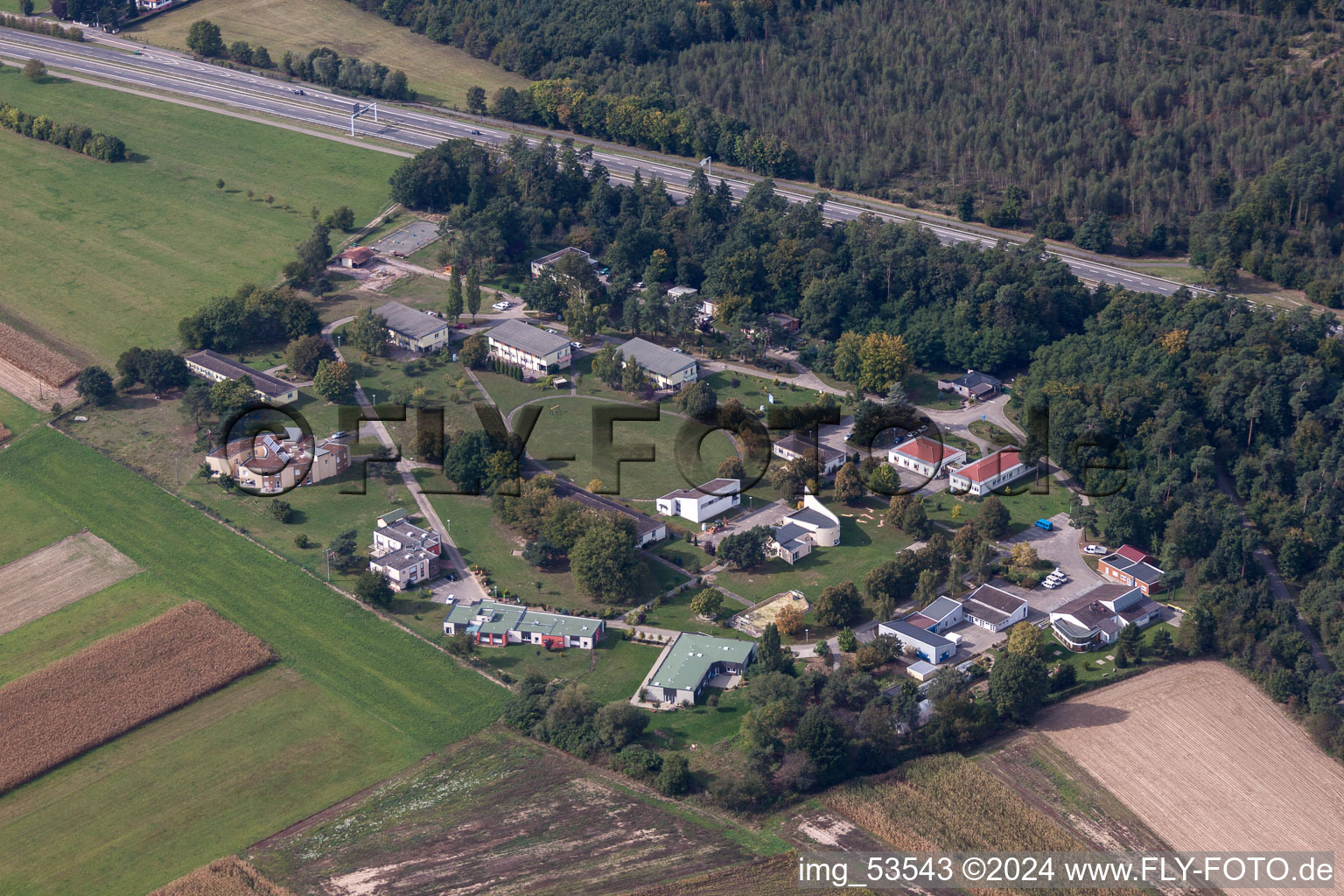 Security fencing on the grounds of forensics - psychiatry Center Harthouse in Haguenau in Grand Est, France