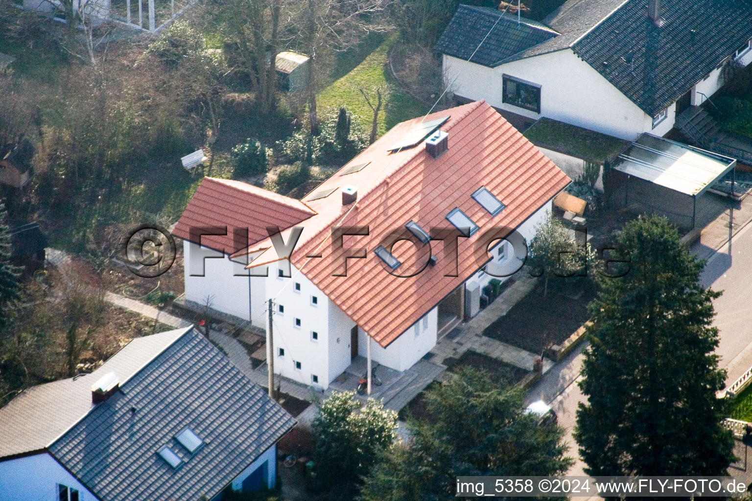 Drone image of Zeppelinstr in Kandel in the state Rhineland-Palatinate, Germany