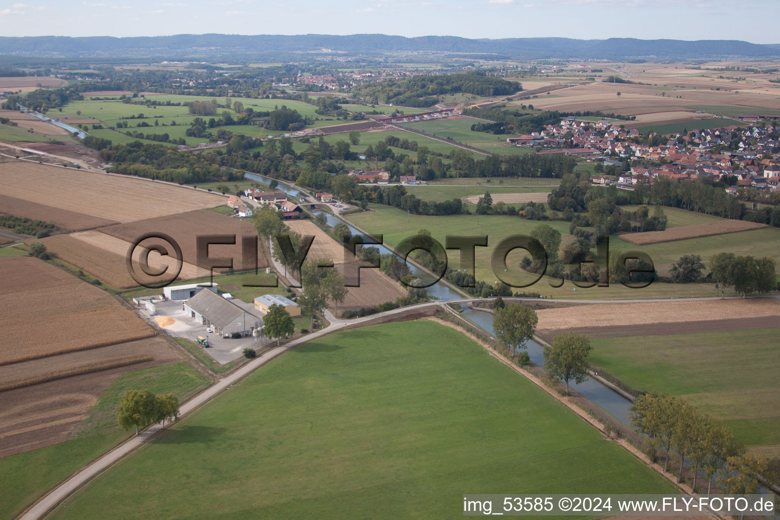 Aerial photograpy of Lupstein in the state Bas-Rhin, France