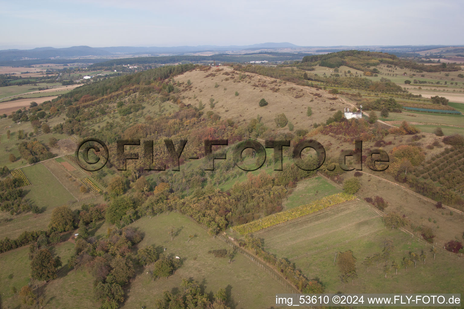 Aerial view of Griesbach-le-Bastberg in the state Bas-Rhin, France