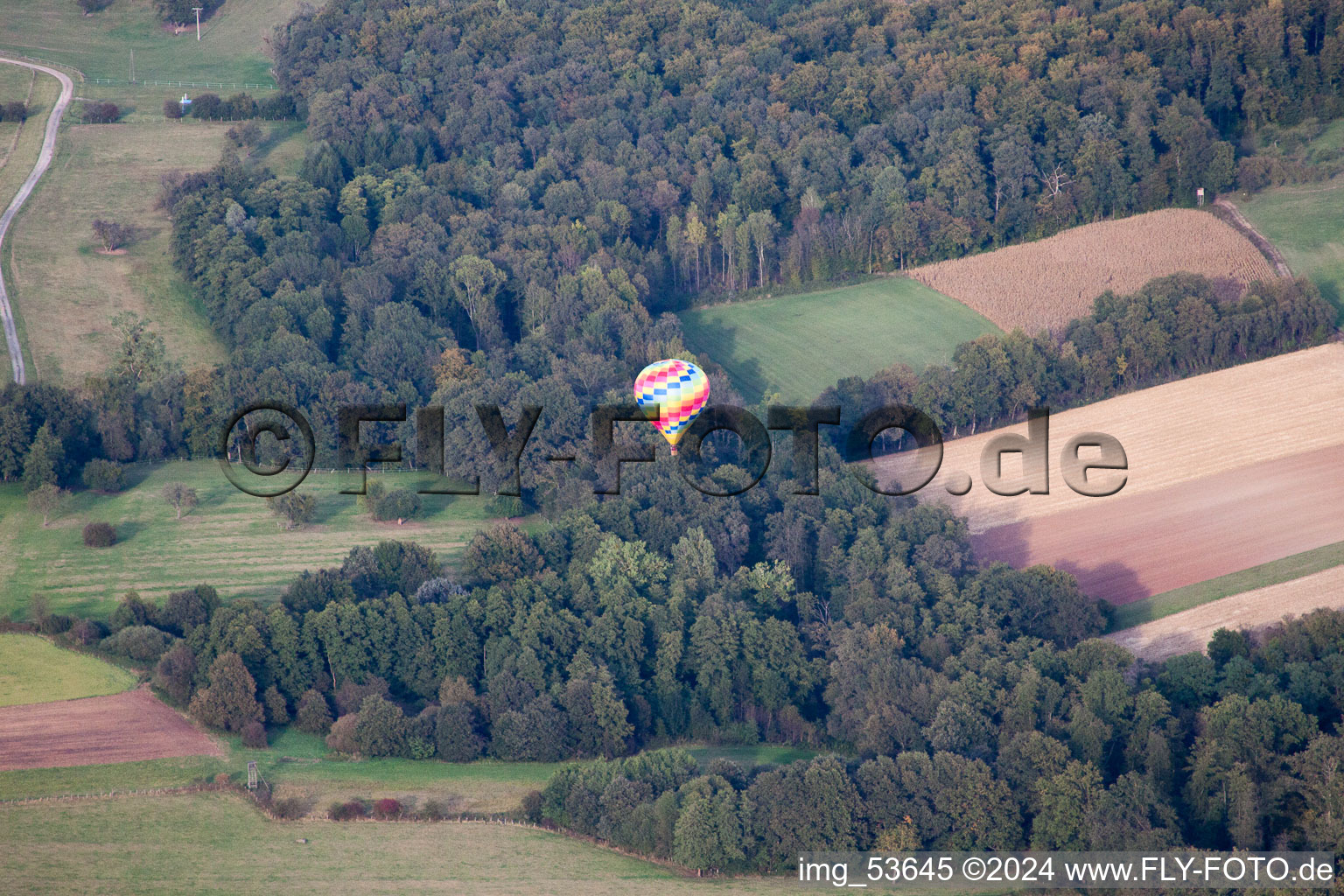 Griesbach in the state Bas-Rhin, France viewn from the air