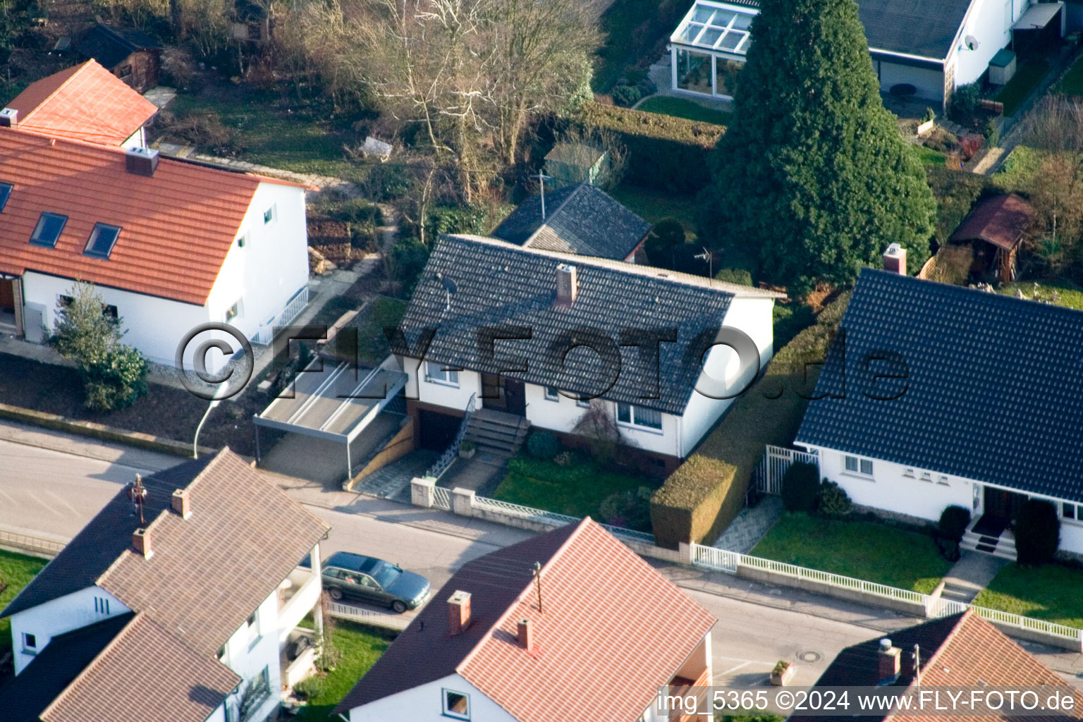 Aerial photograpy of Zeppelinstr in Kandel in the state Rhineland-Palatinate, Germany