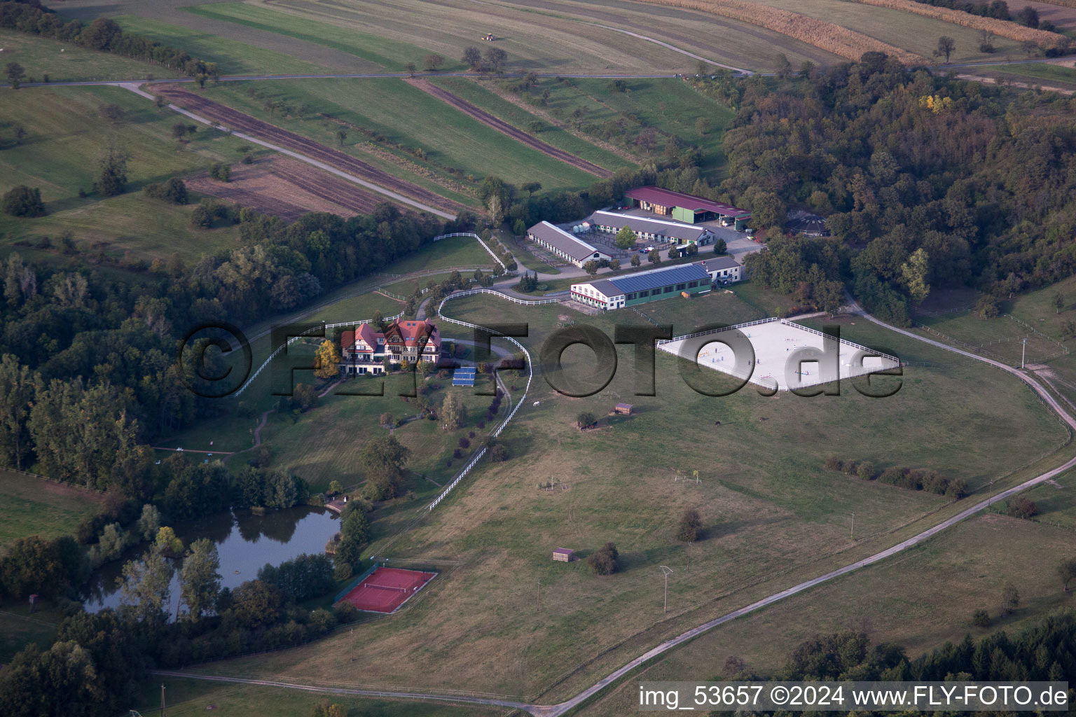 Griesbach in the state Bas-Rhin, France seen from a drone